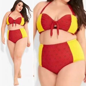 Torrid x Her Universe Marvel Red Yellow Iron Man Bikini Set Plussize 3X | 2X